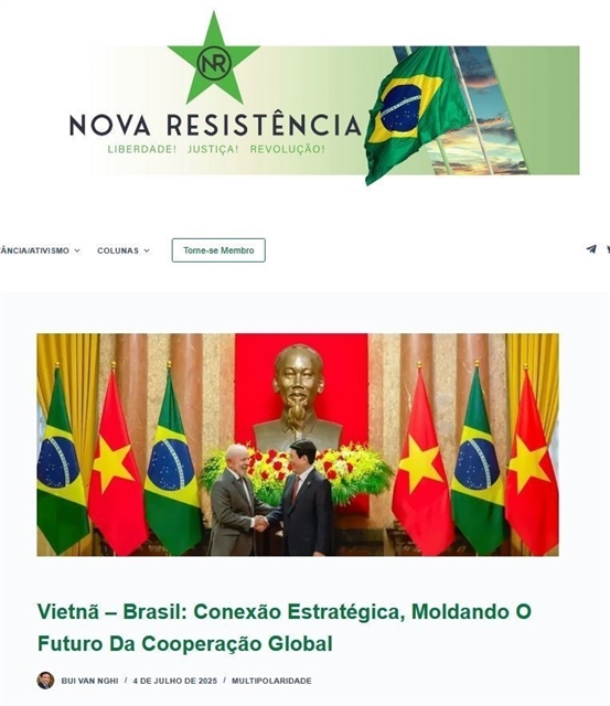 Brazilian newspaper highlights strategic partnership with Việt Nam